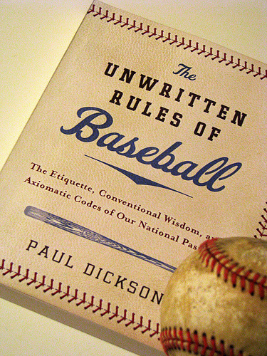 The writings on the wall for baseballs unwritten rules