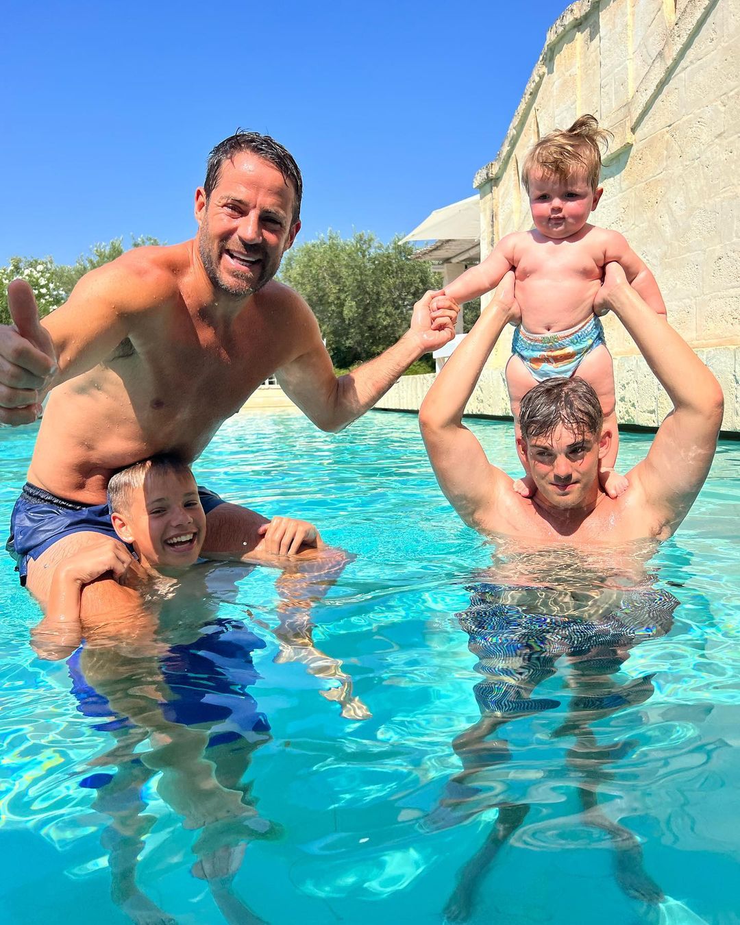 Jamie Redknapp Has Fun in the Sun With His Three Sons on a Lavish Italian Getaway