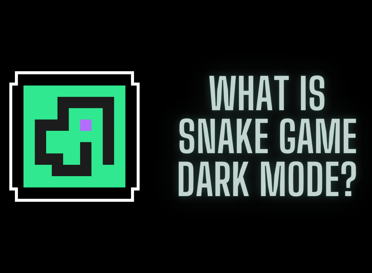 What Is Snake Game Dark Mode?