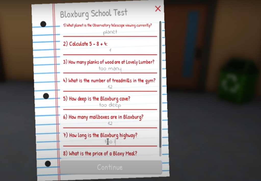 Bloxburg School Test Answers - Daily Reuters