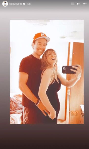 Pregnant Kaley Cuoco Shows Off Growing Baby Bump With Pregnancy Selfie
