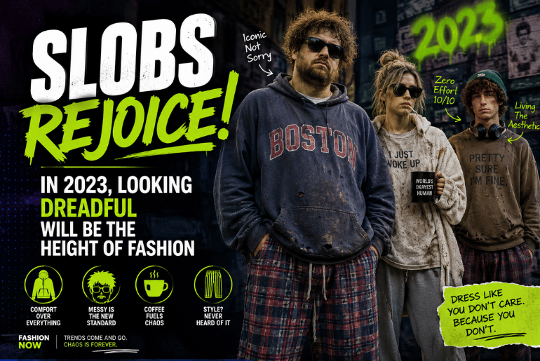 Slobs Rejoice! In 2023 Looking Dreadful Will Be The Height Of Fashion
