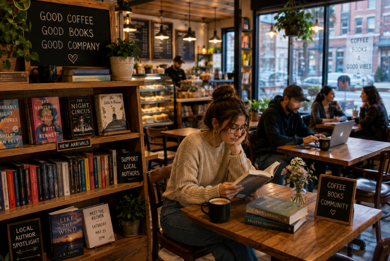 Americans Are Falling in Love With Mini Bookstores Inside Coffee Shops