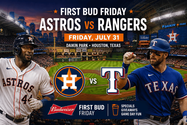 Astros, Rangers Renew Texas Rivalry as First Bud Friday Draws Fans to Daikin Park