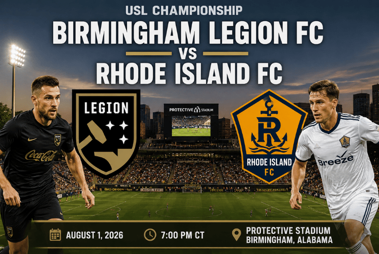 Birmingham Legion FC Set for Key Home Clash Against Rhode Island FC at Protective Stadium