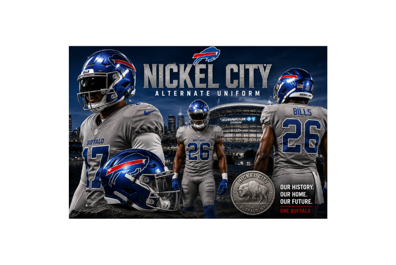 Buffalo Bills Unveil Nickel City Alternate Uniforms Ahead of New Era at Highmark Stadium