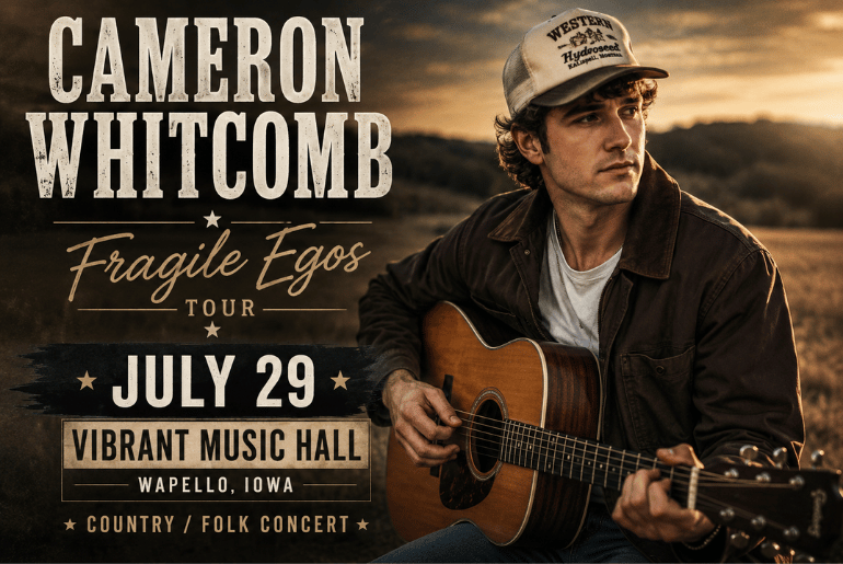 Cameron Whitcomb Brings the Fragile Egos Tour to Vibrant Music Hall on July 29
