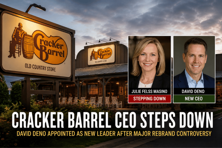 Cracker Barrel CEO Julie Felss Masino to Step Down as David Deno Takes Over After Brand Overhaul Sparks Customer Debate