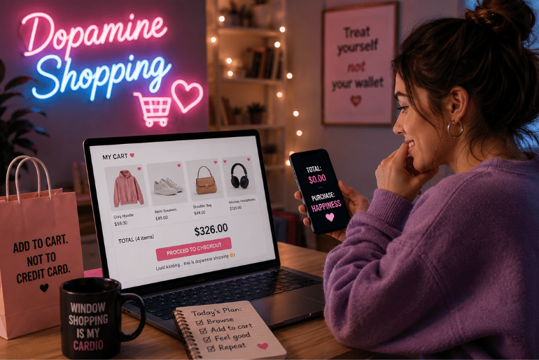 Dopamine Shopping Websites Are Becoming Gen Z's New Favorite Money Saving Habit