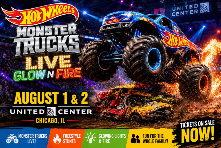 Hot Wheels Monster Trucks Live Glow N Fire Roars Into Chicago for an Action Packed Weekend