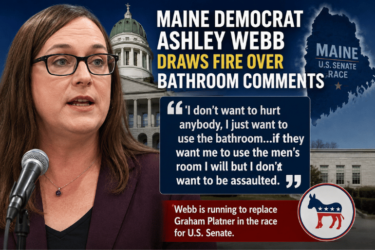 Maine Senate Contender Ashley Webb Draws Attention Over Bathroom Policy Comments