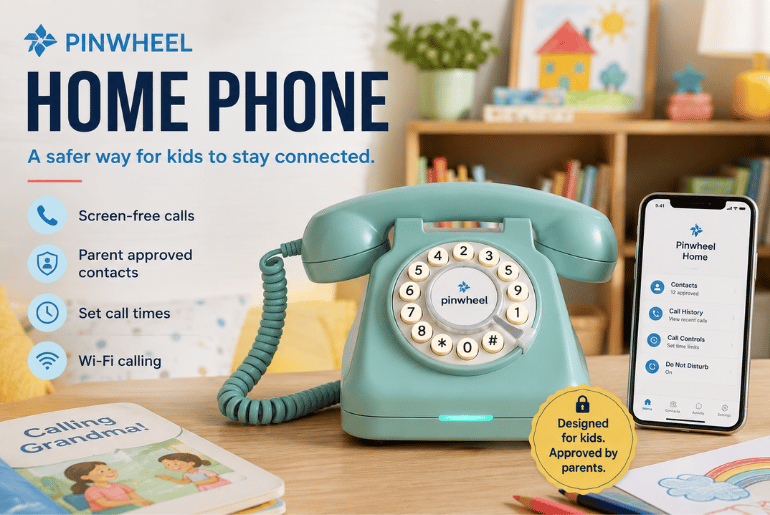 Pinwheel Introduces Retro Style Home Phone Designed to Give Kids a Screen Free Way to Stay Connected
