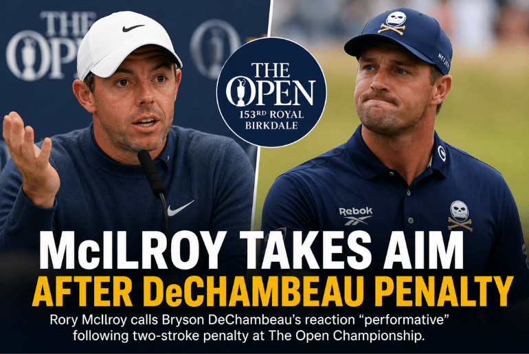 Rory McIlroy Criticizes Bryson DeChambeau After Open Championship Penalty at Royal Birkdale