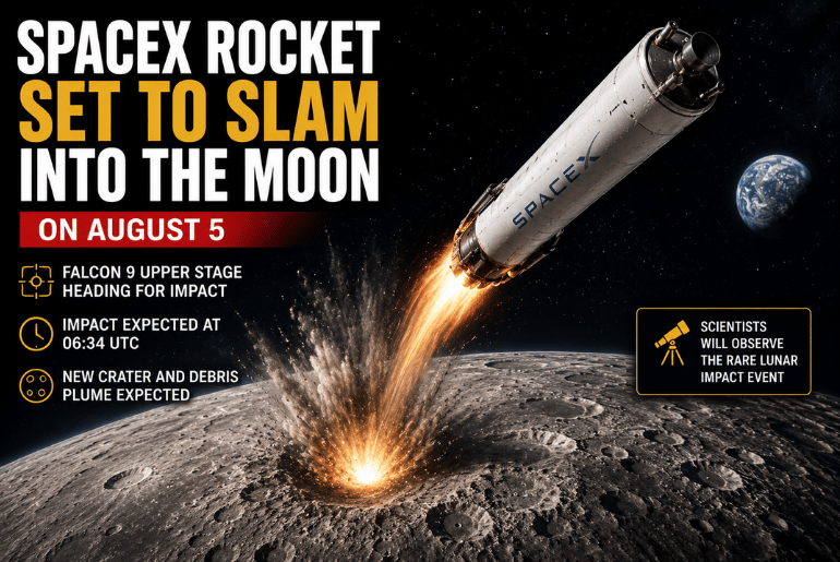SpaceX Rocket Set to Slam Into the Moon on August 5