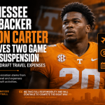 Tennessee Linebacker Arion Carter Receives Two Game NCAA Suspension Over Pre Draft Travel Expense