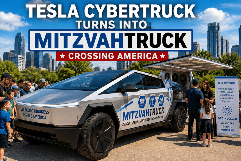 . Tesla Cybertruck Turned Into Traveling MitzvahTruck Crosses America