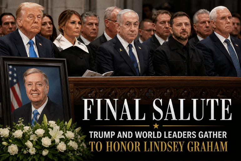 Trump Joins World Leaders in Washington to Honor Sen. Lindsey Graham