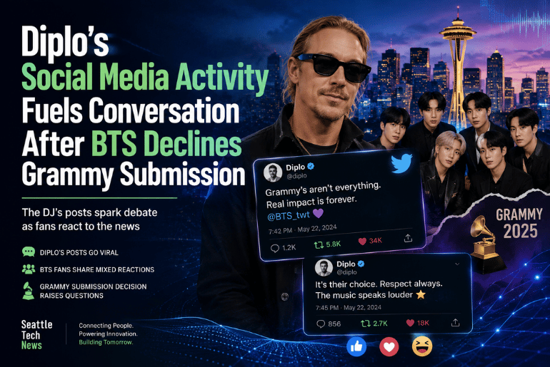 Diplo's Social Media Activity Fuels Conversation After BTS Declines Grammy Submission
