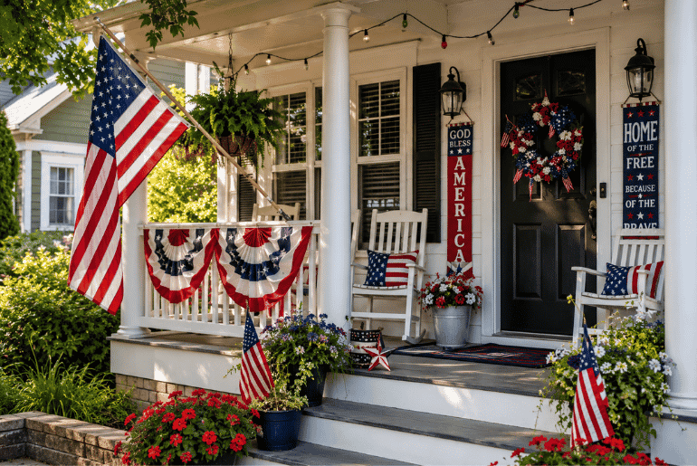 Patriotic Porch Decorating Is Becoming America's New Fourth of July Tradition