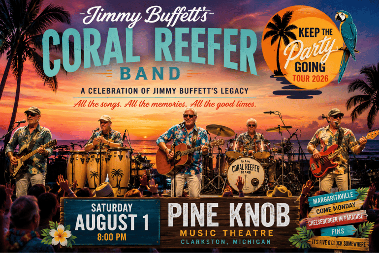 Jimmy Buffett's Coral Reefer Band Brings the Keep the Party Going Tour to Pine Knob Music Theatre